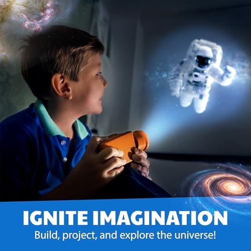 4M - STEAM Space Exploration - Build & Paint Solar System Planetarium Model, Assemble Space Toys Projector with Slides, Includes Glow Stars & Poster - Educational Science Planet Toys Kit, Kids Ages 5+ - Image 2