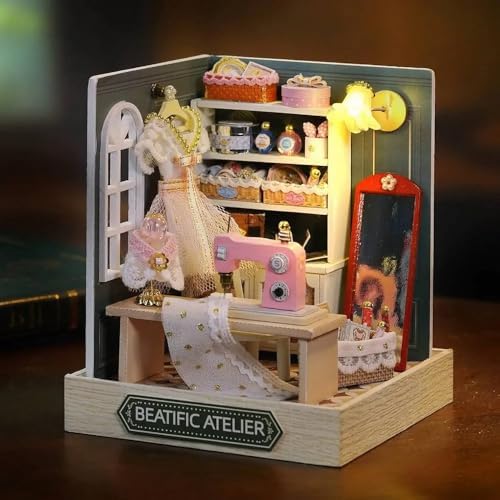 Miniature Wizardi Tiny Home Kit - Beatific Atelier DIY Dollhouse Kit by Wizardi