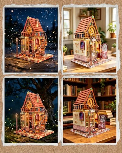 OZJAY Halloween Miniature House Kit, 3D Wooden Puzzles for Adults - Image 7