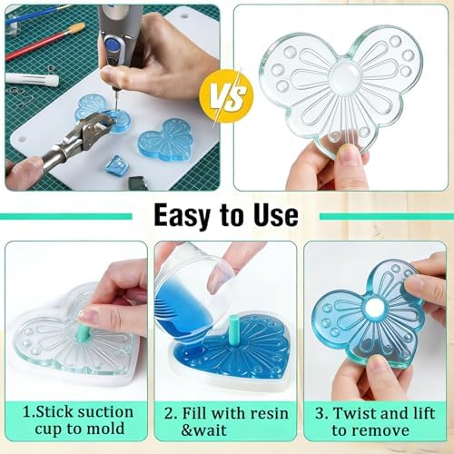 35Pcs Hole Maker for Resin 7 Sizes Drill-Free Silicone Inserts for Epoxy - Image 3