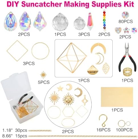 DIY Suncatchers, 400pcs Sun Catchers Supplies Kit Art and Crafts for Adults - Image 2