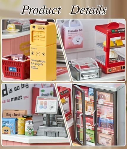 24/7 Convenience Store Miniature House Kit with Light - Image 3
