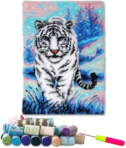 YOOTOM Tiger Latch Hook Rug Kits for Adult,Crochet Wall Hanging Tapestry - Image 3