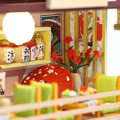 GuDoQi DIY Miniature Dollhouse Kit, Tiny House kit with Furniture, Miniature House Kit 1:24 Scale Japanese Style Shop, Great Handmade Crafts Gift for Birthday Christmas Day - Image 6