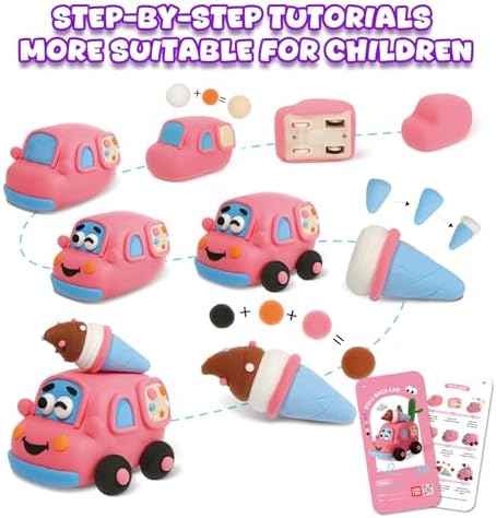 Air Dry Clay Kit for Kids - 3 Boxes Pull Back Car Making - Image 6