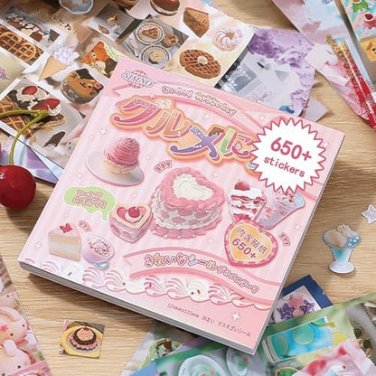 650+ Pcs Japanese Sticker Book- Aesthetic Cute Y2K Retro Sticker Book - Japanese Stationery Stickers for Scrapbooking, Journals, Planners, Water Bottles & Junk Journal Supplies by JUNKJWBZ%7CPeelStickInspir