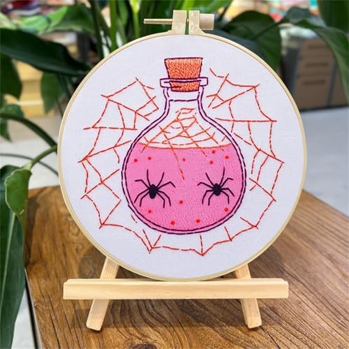 SCECALA 4 Pack Pink Halloween Embroidery Kit for Beginners - Image 3