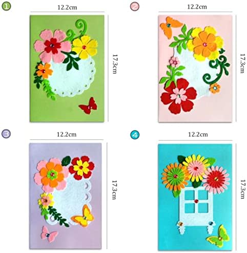 QIAONIUNIU Card Making Kits DIY Handmade Greeting Card Kits for Kids, Christmas Card Folded Cards and Matching Envelopes Thank You Card Art Crafts Crafty Set Gifts for Girls & Boys - Image 6