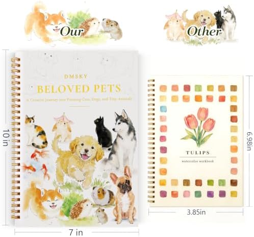 Watercolor Workbook for Beginners,18 Beloved Pets Water Coloring Book,Relaxing & Easy to Paint Water Coloring Book with 24 Colors-Perfect for Gifting to Creativity & Joy for Adults - Image 6