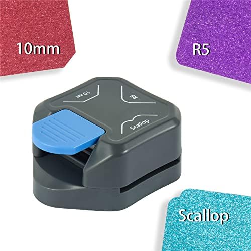 QIQQIKIN Corner Cutter 3 in 1 (R5+10MM+Scallop) Edge Rounder Punch, Paper Corner Punches for Paper Crafts, Picture Photo Clipper Laminating Scrapbook Chomper Business Card Making Junk Journal Supplies - Image 3
