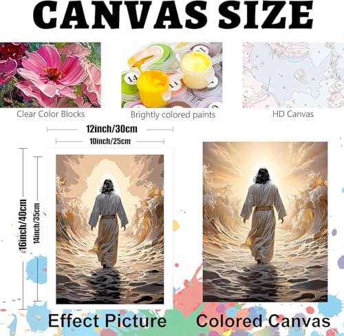 BAWKENTON Jesus Paint by Numbers kit for Adults and Kids - Image 3
