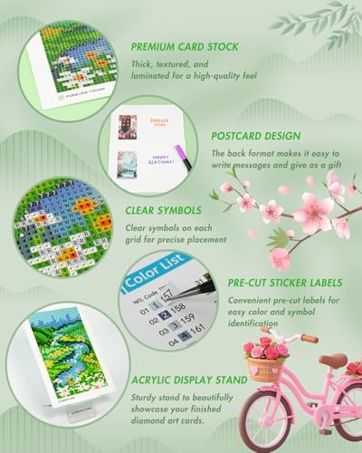 ForeverYoung Minigem Twelve Months Diamond Art Kits, 5x7Inch Postcard-Style - Image 5