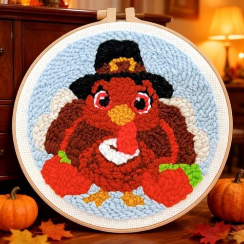 TCDZMYGS Punch Needle Kit for Beginners Adults-Turkey,with Video Tutorial by TCDZMYGS