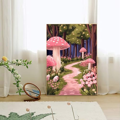 CasaWeave Mushroom Paint By Numbers Kit for Adults Beginner,Flower Adult Paint By Number Kits On Canvas,Oil Painting by Number Kit for Beginners,Paint by Number for Adults Home Wall Decor 16x20 Inch - Image 5