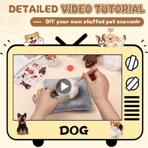 Mayboos 6 Pcs Needle Felting Kit, Felting Kits for Beginners (Cute Dog) - Image 6