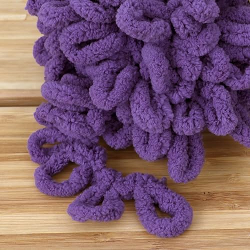 JubileeYarn Fun Finger Loops Yarn - Ultra Violet - 3 Skeins - Image 3