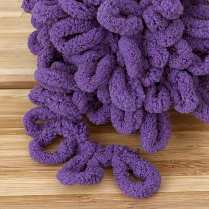 JubileeYarn Fun Finger Loops Yarn - Ultra Violet - 1 Skein - Image 3