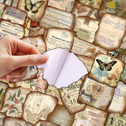 100 Pcs Vintage Journaling Stickers - Junk Journal Supplies with Antique Map Prints & Distressed Edges, Scrapbook Stickers for Planners, Ideal for Kids Teenagers Adults - Image 7