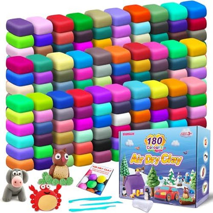 ESSENSON Air Dry Clay 180 Colors, Modeling Clay for Kids by ESSENSON