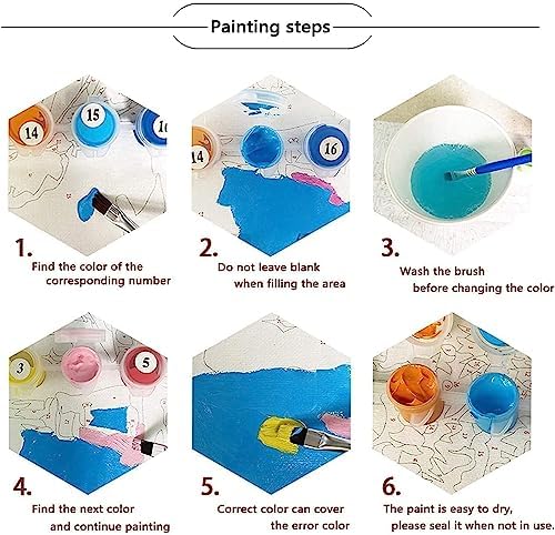 ARPADAMO Paint by Number Kits for Adults Beginners, Press Digital Easy Acrylic Black Cat 4 Pieces Paint, DIY Watercolor Paint Press Digital Kit on Canvas Home Wall Decoration Without Frame 12×16 inch - Image 3
