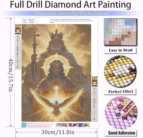 Xylogist Jesus Diamond Art Kits for Adults 12x16 Inch - Image 4