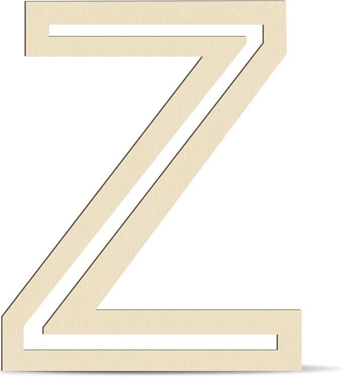 Large Wooden Letters 14 inch for Wall Decor Crafts Big Wood Letter Z 1/5 Inch Thick Unfinished Alphabet Cutouts Paintable Letters for DIY Wreath Home Party Wedding Baby Nursery Decorations (Z)