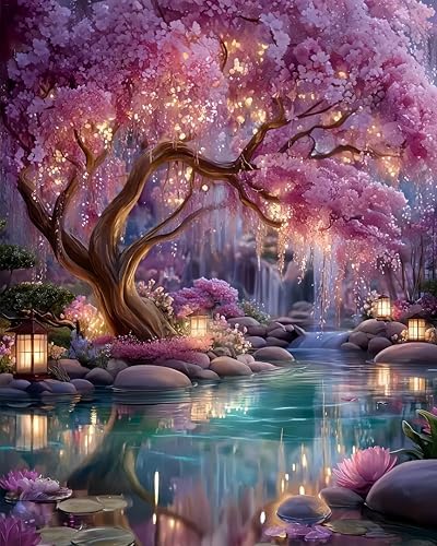 Glowing Forest Painting by Numbers Kit for Adults Beginner,15.7X19.7in by GXGLLPZBYZBYHW