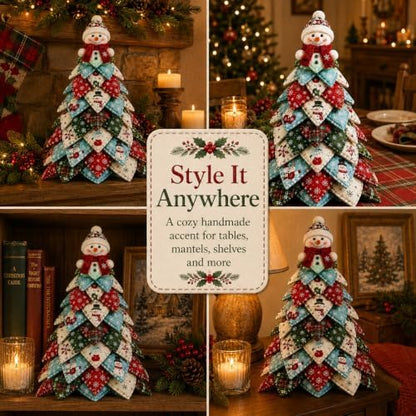 2026 New Christmas & Halloween DIY Quilted Fabric Tree Kit, 3D Layered Sewing Craft Set for Beginners, Christmas Tree Quilt Kit, Handmade Tabletop Holiday Decor, Gift for Craft Lover - Image 6