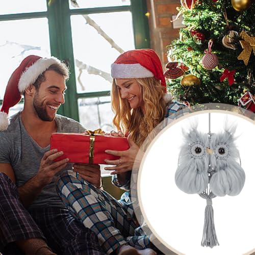 FREEBLOSS DIY Plush Owl Grey Macrame Owl Kit Macrame Wall Hanging Art Macrame Wall Hanging Kit Beginner Macrame Kit with Video Tutorials Macrame Owls Decor for Home - Image 6