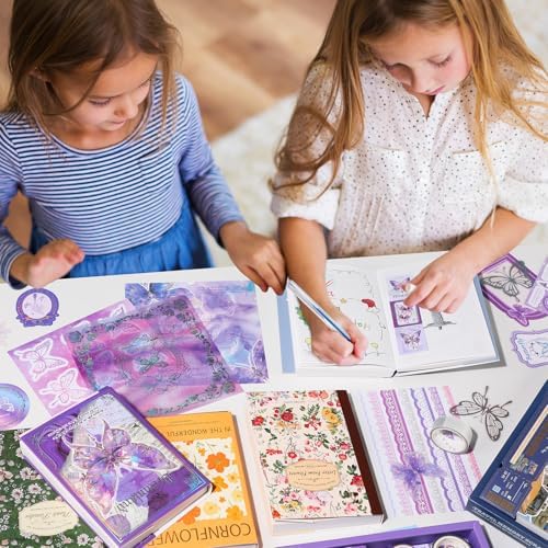 miikoul Vintage Scrapbooking Supplies Kit for Teen Girl Kid Women Diy Gift - Image 6