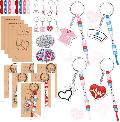 Suncalla 996 Pcs 24 Set Nurse Keychain Making Kit Medical DIY Crafts Bulk by Unknown