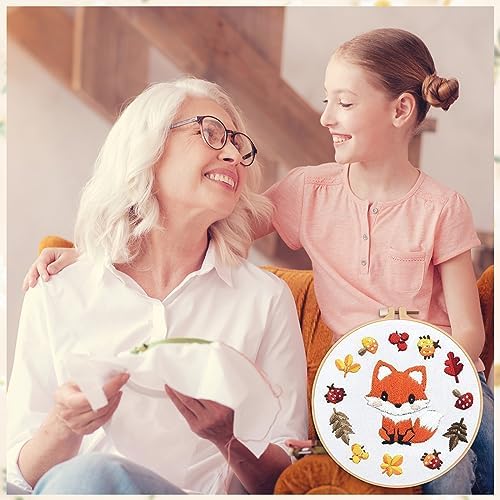 Louise Maelys Fox Embroidery Kit for Beginner, Animal Cross Stitch Kit - Image 6