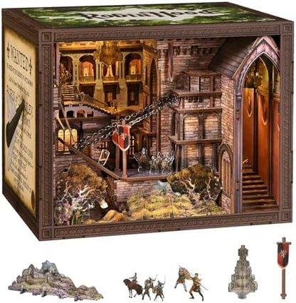 MiniCity Robin Hood Escape Book Nook Kit, DIY 3D Bookshelf Insert with LED by MiniCity