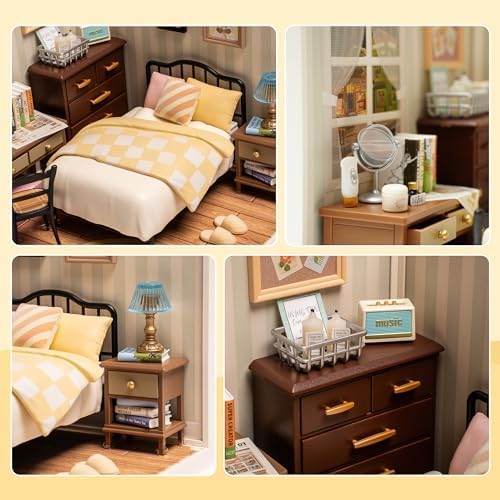 Super Creator-Mini Blocks Model Building Set for Adults, Miniature Plastic House Kit Super Store-Building Blocks Toys, DIY Crafts/Hobbies for Adults (Sweet Dream Bedroom) - Image 5