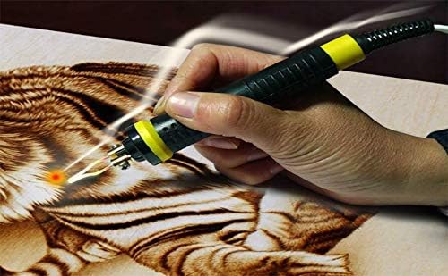 TOPCHANCES Wood Burning Tools Kit,Professional Pyrography Wood Burning Kit for Beginners Adults,110V 50W Pointer Display Pyrography Machine Dual Pen with 23 Wire Tips - Image 4