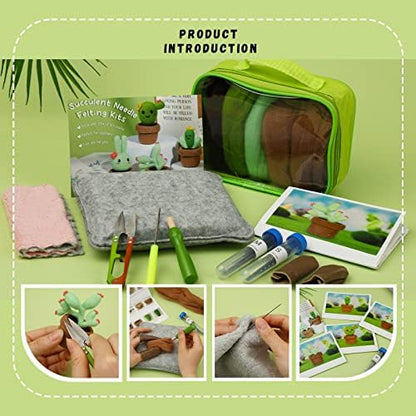 LOKUNN Needle Felting Kit, Cactus Needle Felting Starter Kit - Image 4