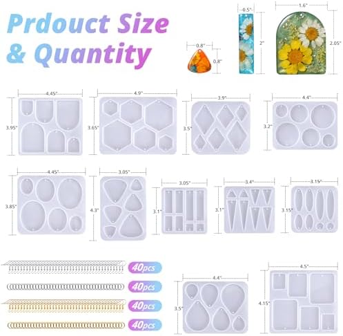 LET'S RESIN Earring Resin Molds, 171Pcs Jewelry Making Kit - Image 2