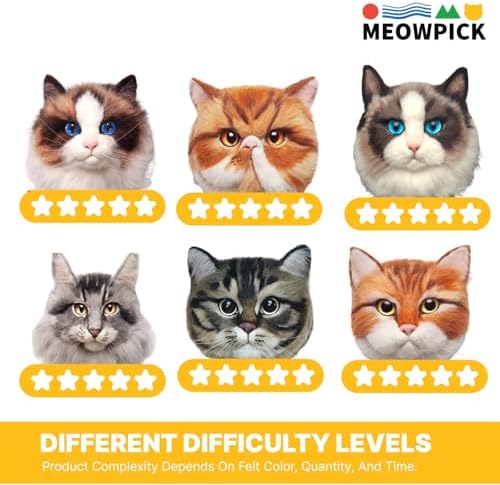 MeowPick Needle Felting Kit with Cat Head Mold, Animals Needle Felting Set, DIY Wool Felt Materials Set with Felting Tool and Instruction for Quick Needle Felting Craft (Dragon Li) - Image 3