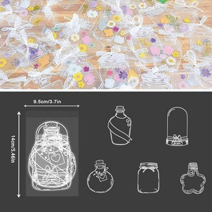 40PCS DIY Transparent Dried Flower Bookmark Kit, Cute Bookmark Making Kit for Women, Men, Crafts for Seniors to Make Your Own Personalized Bookmark, Gifts for Readers, Kids, Teens, Adults - Image 2