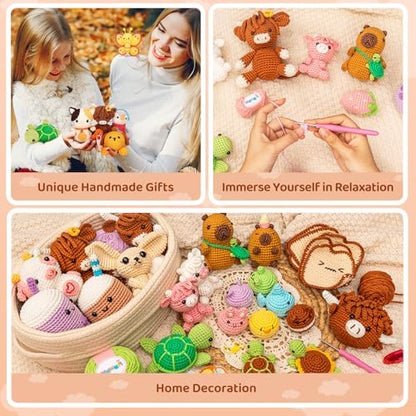 Mewaii Crochet Kit for Beginners, 2 Pack Lambs Craft Set - Image 6