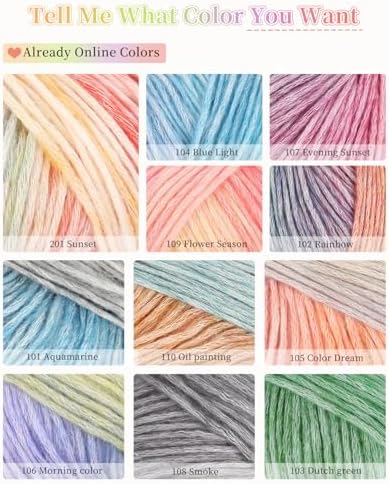 Coopay Yarn for Crocheting & Knitting, Gradient Cake Yarns (Evening Sunset) - Image 5
