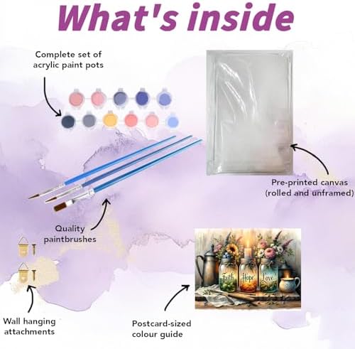 CYNART Religion Paint by Numbers Kit for Adults Beginner, Love Easy Paint by Number Kits on Canvas, DIY Acrylic Oil Painting by Numbers for Gift Home Decor 16 x 20 inch （Without Frame） - Image 2
