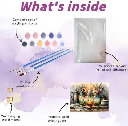 CYNART Religion Paint by Numbers Kit for Adults Beginner, Love Easy Paint by Number Kits on Canvas, DIY Acrylic Oil Painting by Numbers for Gift Home Decor 16 x 20 inch （Without Frame） - Image 2