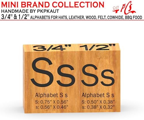 4Pcs Letters Branding Iron for Wood, Leather Branding Stamp (S s) - Image 2