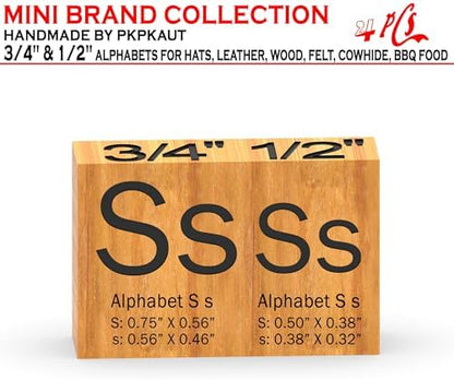 4Pcs Letters Branding Iron for Wood, Leather Branding Stamp (S s) - Image 2