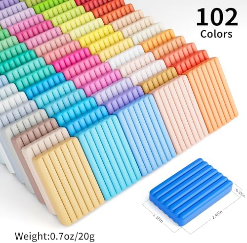 Aestd-ST Polymer Clay 102 Colors, Oven Bake Modeling Clay for Kids - Image 2