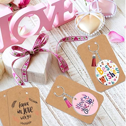 ZOCONE 144 PCS 2 INCH Acrylic Keychain Blanks Set, Clear Circle Acrylic Blank Bulk with Keychain Ring, Display Card, Packing Bag, Jump Rings, Tassels for Vinyl DIY Keychain Earring and Craft Project - Image 6
