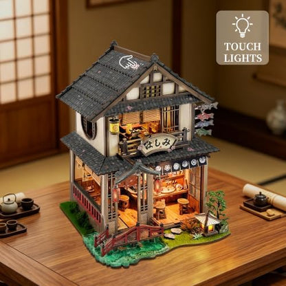 Book Nook Kit DIY Miniature House 3D Wooden Puzzle - Bridgeside Machiya - Image 4
