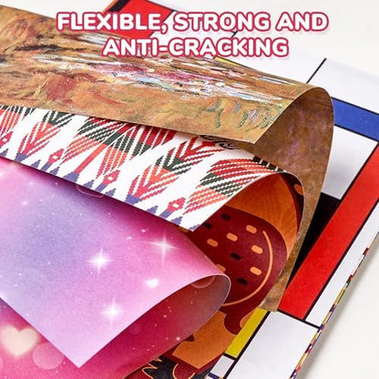 JoyCat Ethnic Patterned Origami Paper, 50 Double-Sided Sheets, 6x6 Inch - Image 6