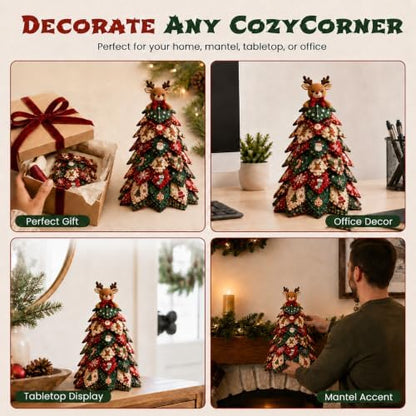 Daily Partner DIY Quilted Fabric Christmas Tree Kit, Arts and Crafts for Adults, (Reindeer) - Image 7